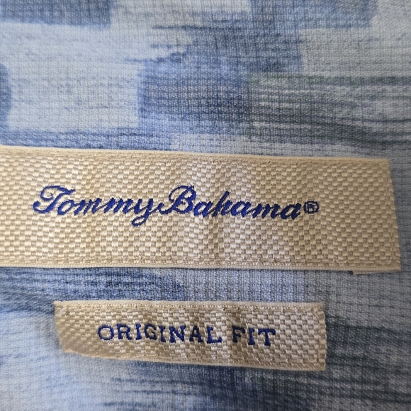 XXL Tommy Bahama Silk Mens Hawaiian Style Abstract Print Shirt - Picture 7 of 7